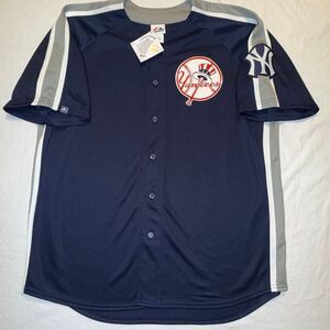 Majestic | New York Yankees Jersey | Navy & Grey | Button Front | MLB | Men’s XL